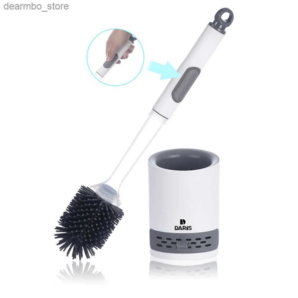 Nettoyage des pinceaux en silicone Brosse de toilette rechargeable Handle Dispense El Cleaner TPR Brush Ventiled Holder Wall Mountd Bathin Cleanin Brush L49