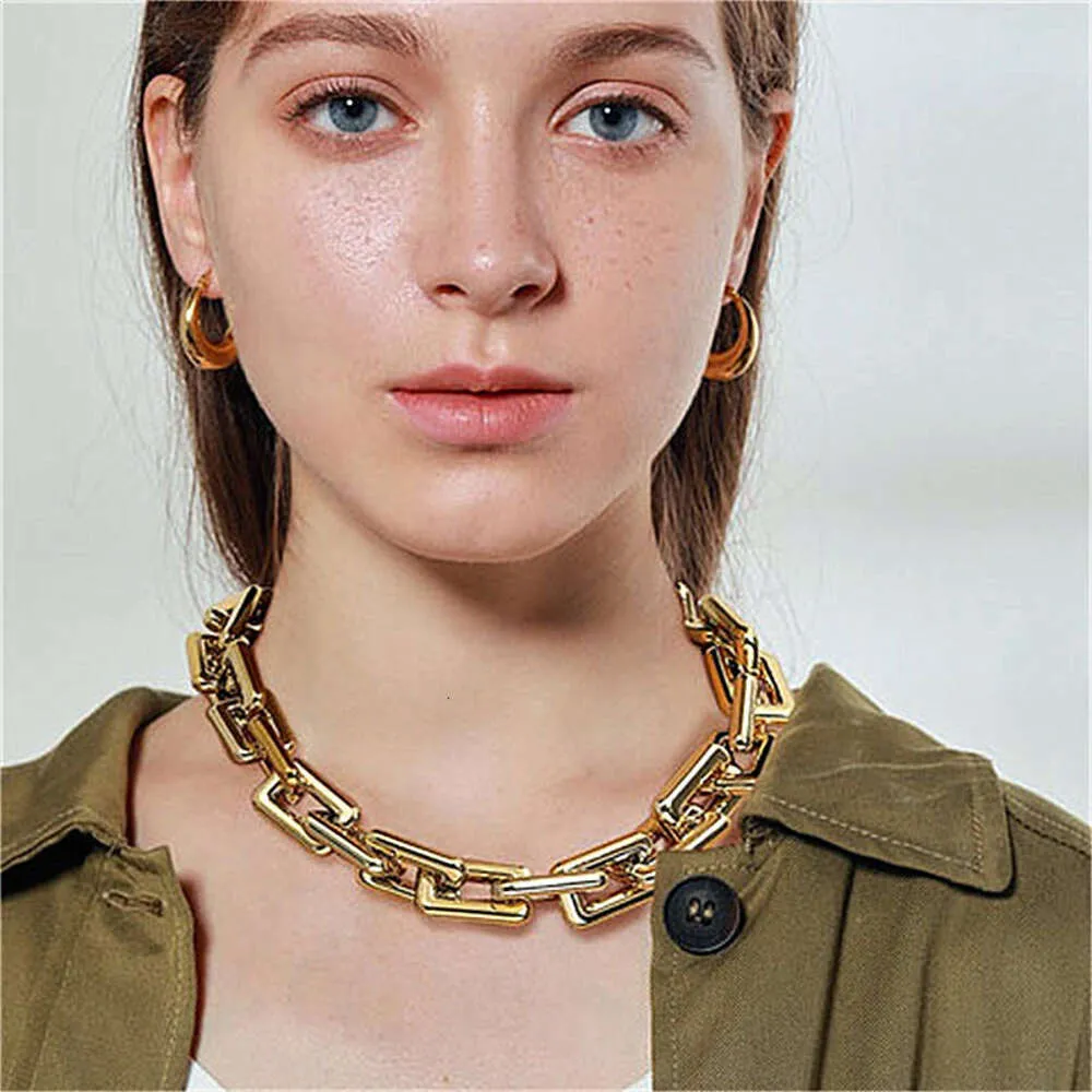 Schmuck Fashion Street Shooting übertriebene Metall Kurzpunk -Kettenkragen Halskette für Frauen