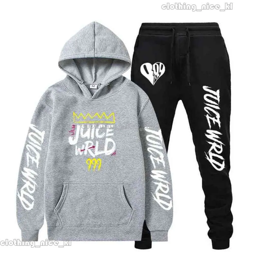 RIP JUICE HOODIE WRLD HOODIES SUTISTIRT SÜRESİ SAĞLIKLARI ERKEKLER KADIN HOP HOP JUICE WRLD TRAP RAP YÜRÜŞÜCÜ İki Parça Set Sudaderas 362