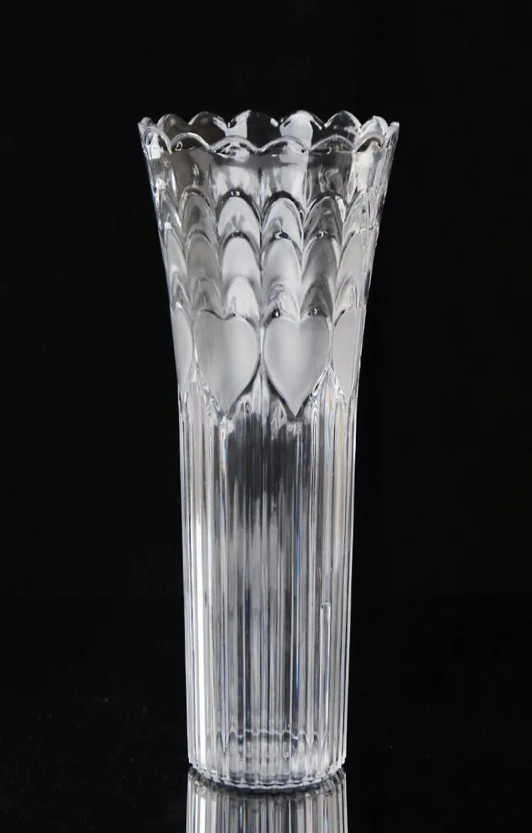 ヨーロッパの大型透明なクリエイティブ模倣ガラスプラスチック花瓶リッチ竹の水プランターアンチフォールクリスタル装飾品Flower4969083
