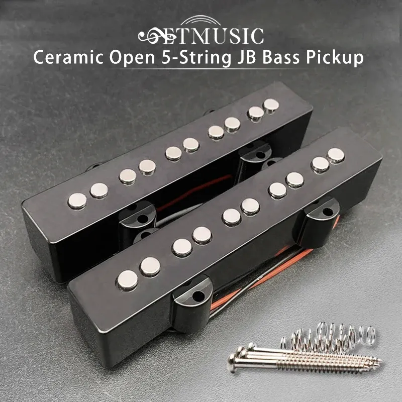 Kable ceramiczne otwarte styl 5 ciągów JB Bass Pickup Szyja/mostek do pickupa gitarowych w stylu JB