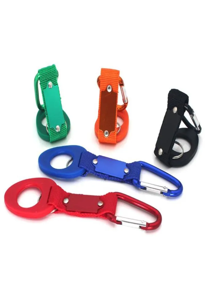 Water Bottle Holder With Hang Buckle Carabiner Clip Key Ring Fit Cola Bottle Shaped For Daily Outdoor Use Rubber Carrier VT04806411030
