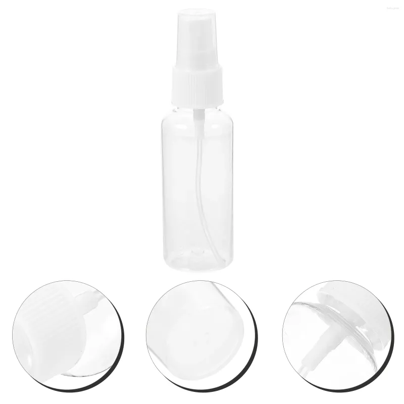 Storage Bottles 1Pc 50ML Small Mini Plastic Empty Spray Bottle For Make Up And Skin Care Refillable Travel Use (Random Color) Perfume