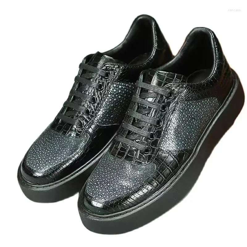 Casual Shoes Batmo 2024 Moda Moda Stingray Skinkrocodile Skin Causal Men Męs