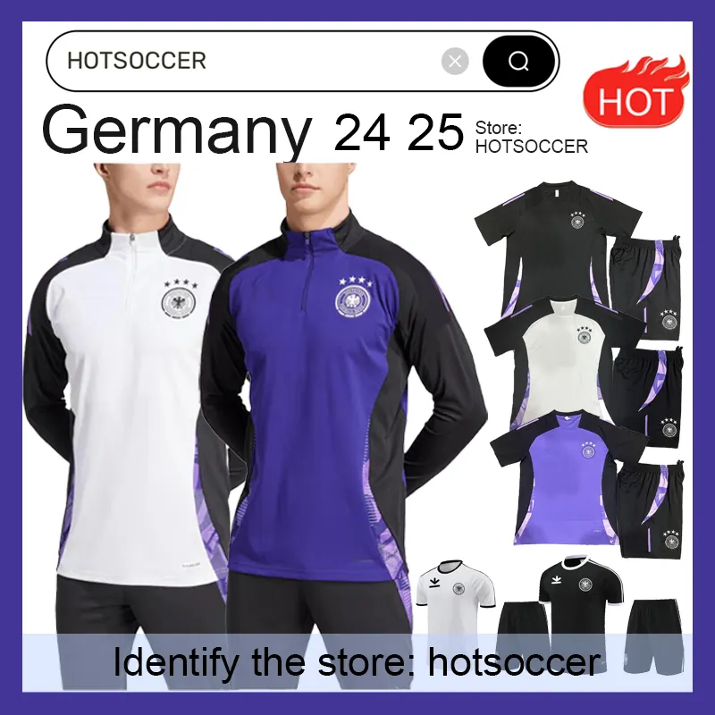 2024 2025ドイツトラックスーツサッカーサッカージャージークルーグナブリーワーナードラックスラーミュラーフットボールシャツ24/25ドイツワールドトレーニングスーツカップメンズキッズキットスポーツウェア
