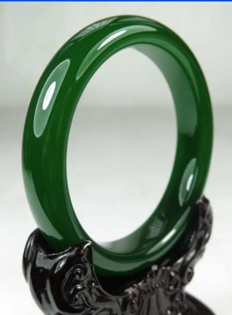 Fine Women039s Jewelry Green Jade Bracelet con un certificado Green Natural Green Jade Emerald Bracelets9004397