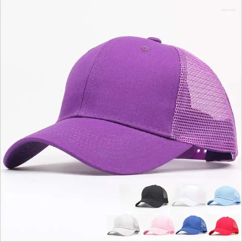 Boll Caps Myzoper 2024 Fashion Solid Color Mesh Hollow Baseball Cap Casual Tide Justerbar unisex vuxen sommarhatt