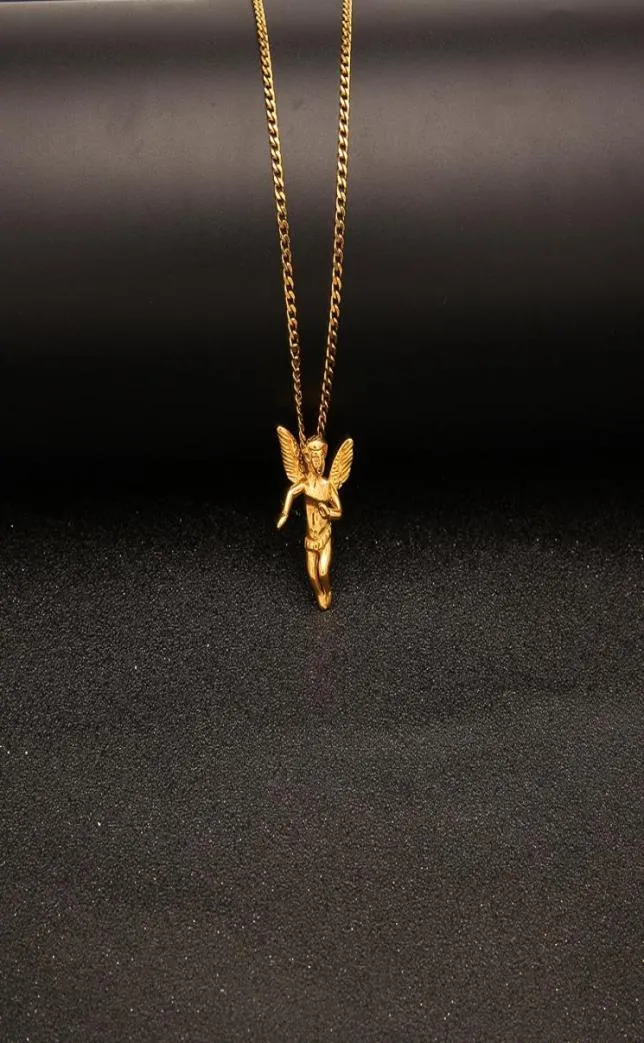 Nouveau collier pendentif ange de bijoux hip hop