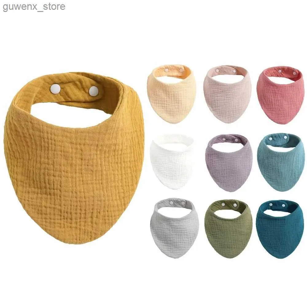 Bibs burp panni bavasche per neonati di cotone per alimentazione saliva asciugamano neonato triangolo a colore sciarpa bandana botta bottino ragazzo ragazza per bambini accessori y240415y240417zh2