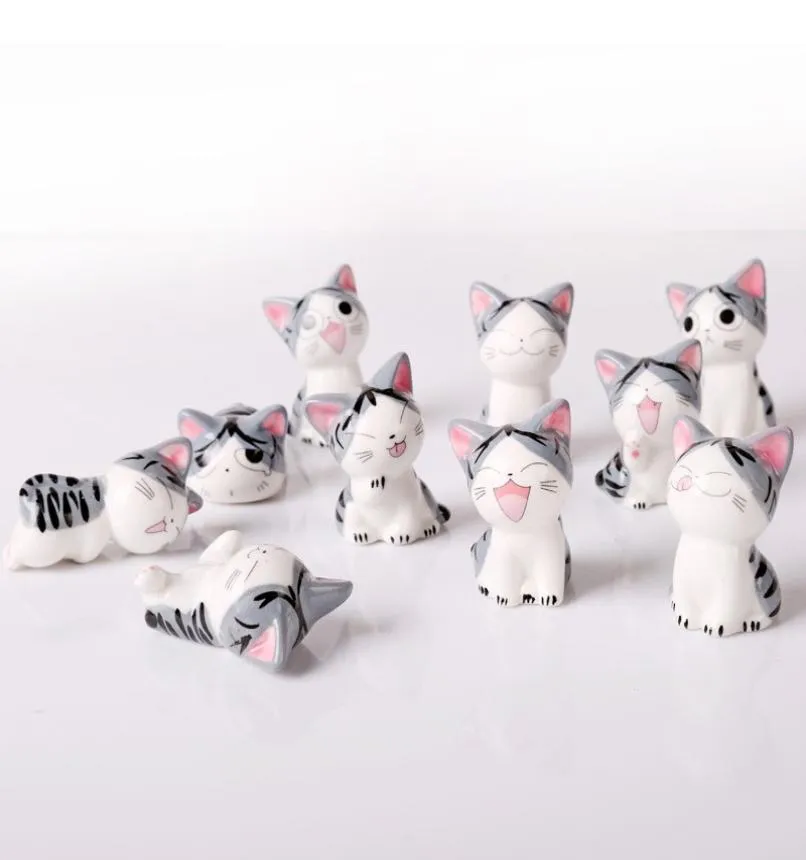 Mini céramique Cat Collection de chats beaux caricatures mignons Cats chanceux Micro paysage chaton microlandschaft Pot Culture Tools décoratif gar4549553