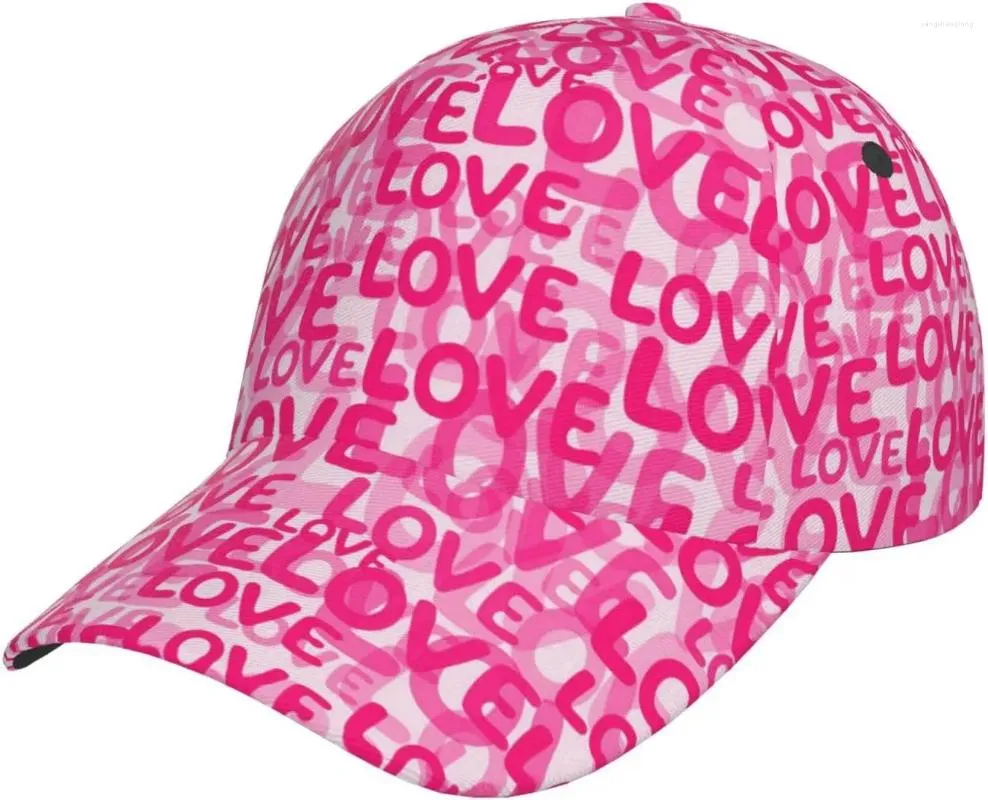 قبعات الكرة عيد الحب بيسبول قبعة لطيفة قابلة للتعديل قبعة الشاحنة قبعة Snapback للسفر الرياضي الصيفي
