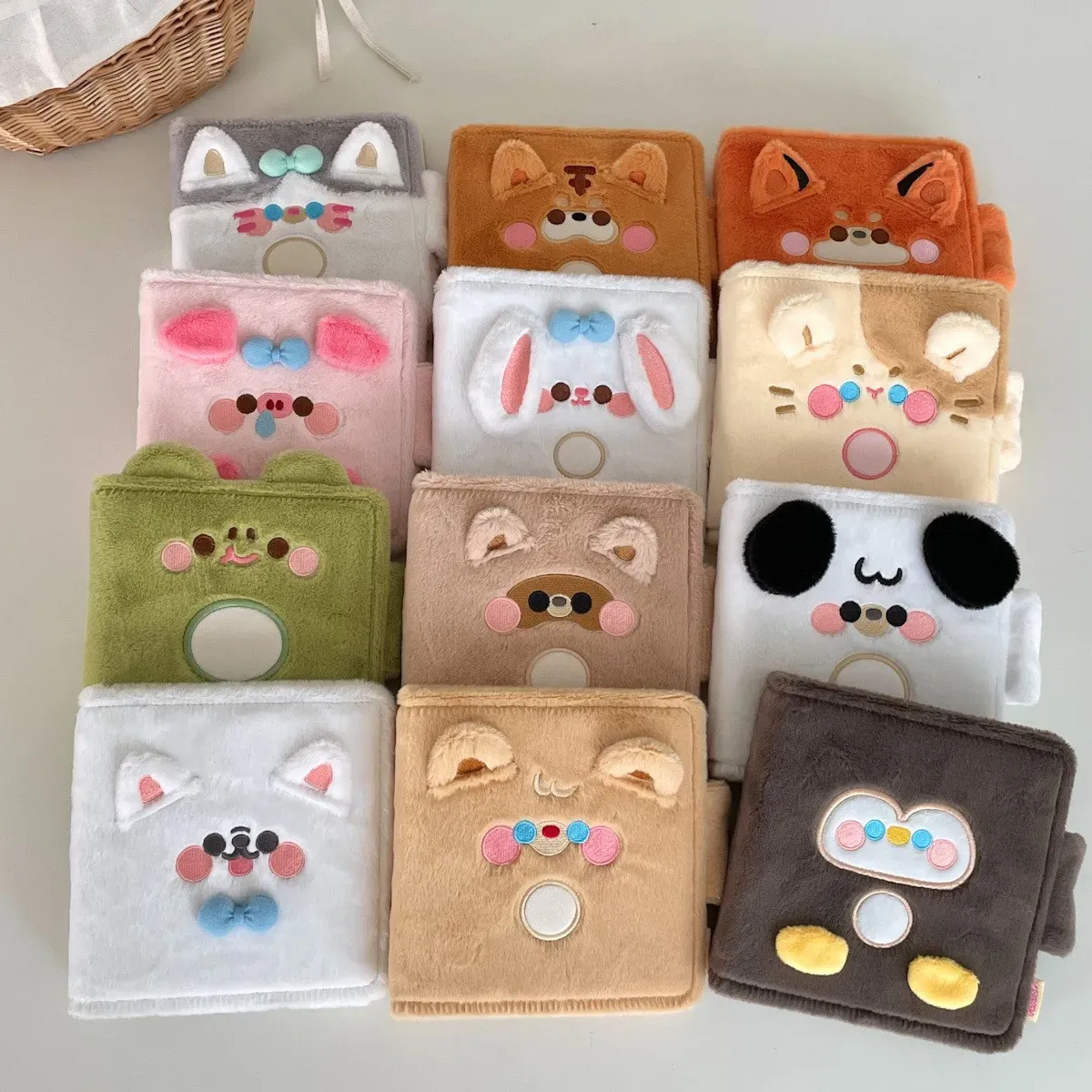 Notes de carnet A7 Photocard Holder Animal Plux de carte de liant Notebook Binder 20 feuilles Idol Small Card Star Storage Album Stationnery