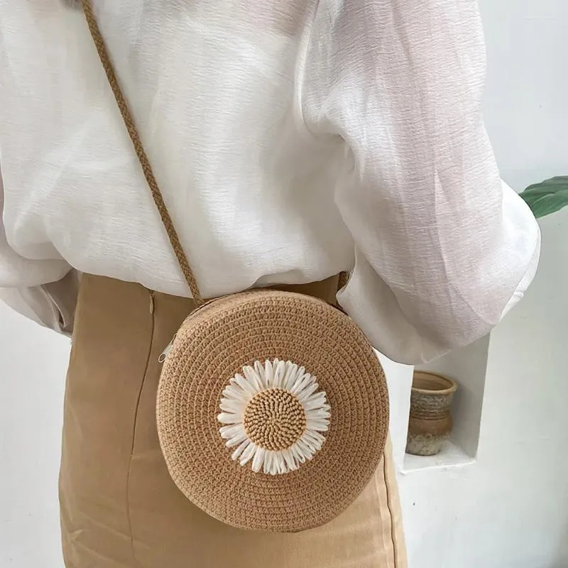Summer Beach Short Straw Woven Crossbody Bag For Women Round Rattan Design From Mangchichi 20.63 DHgate.Com