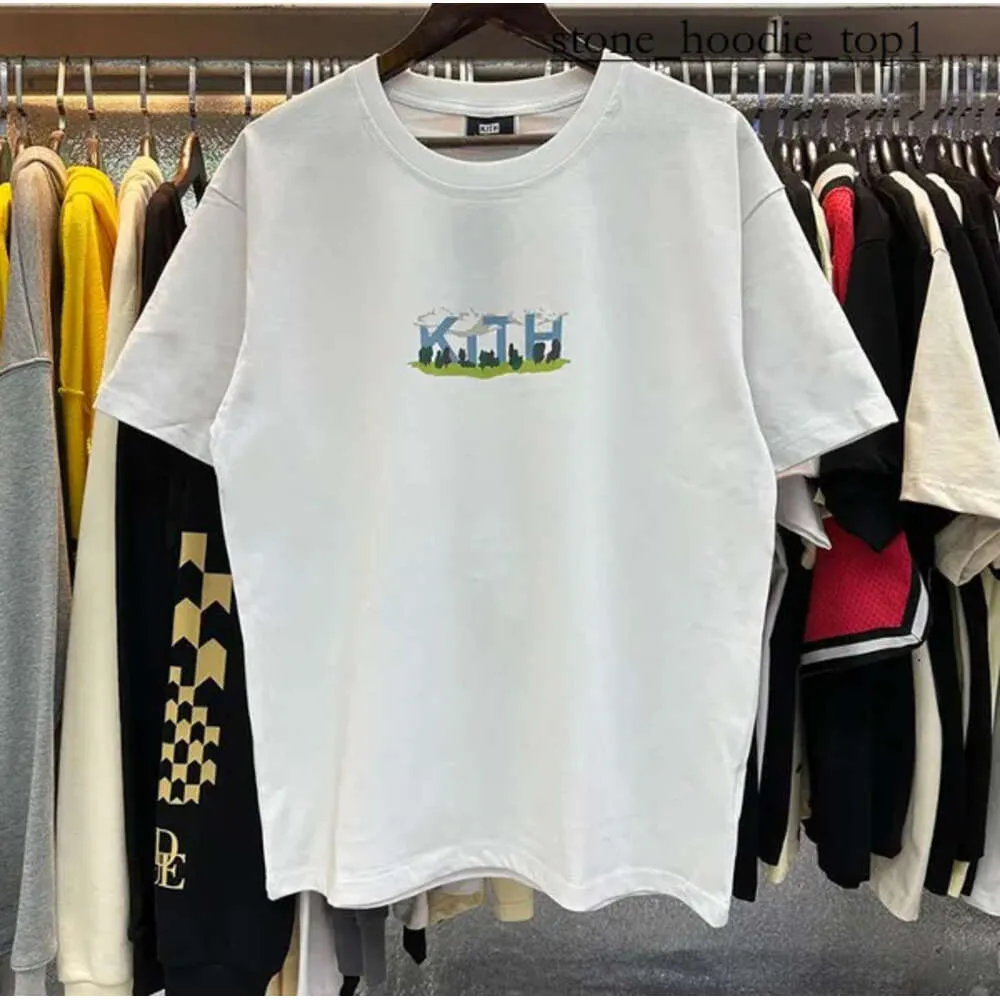 Kith высококачественная дизайнерская футболка мужская футболка уличная мода с коротками рубашка с коротки