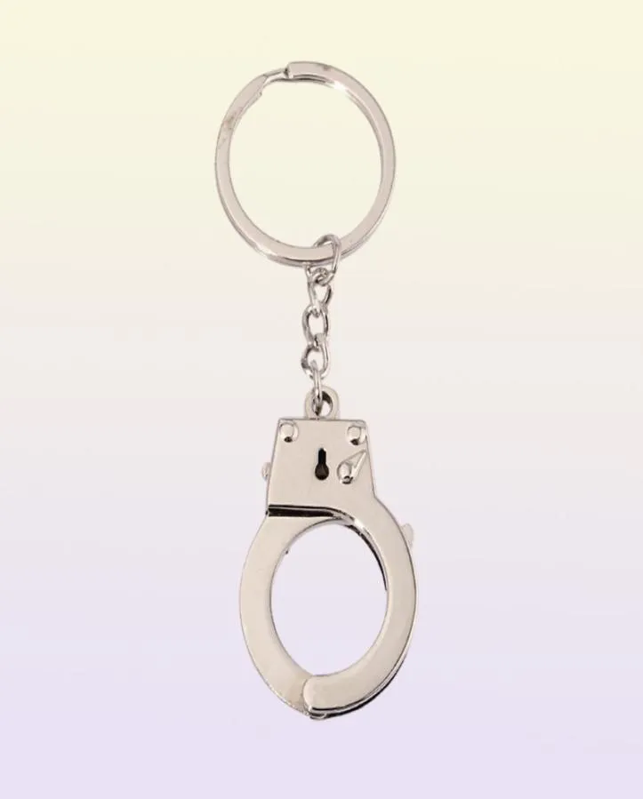 Simulering Handcuffs Metal Keychain Car Key Bottle Opener Män och kvinnor Keychain2797078