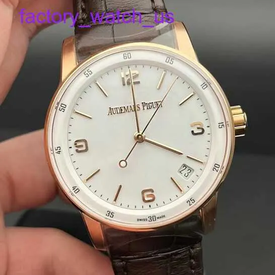 Code de montre de bracelet AP emblématique 11.59 Série 41 mm Automatique Mécanique Fashion Casual Mens Swiss Famous Watch 15210or.OO.A099CR.01 CALLE WHITE CALPIÈRE