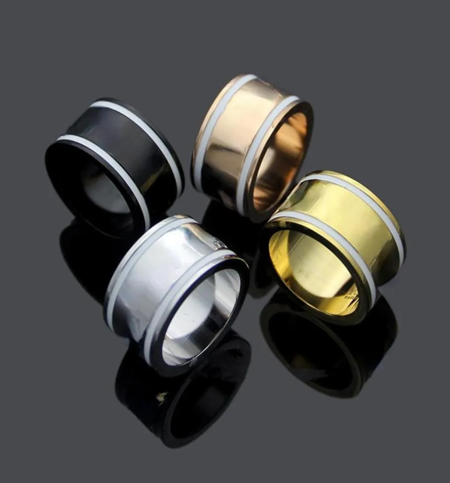 Ringas da banda dos amantes 18k Gold rosa e prata 316L Aço inoxidável para mulheres Ringue Rings Jewelry8989629