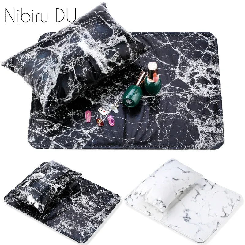 Pads Nail Art Mat Practic Pillow подушка искусственная кожаная настольная набора набор набор складной рукой подушка для ногтя маник