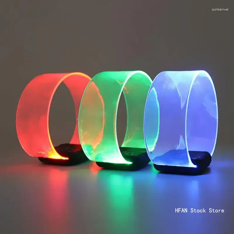 Bracelets de charme Silicone som controlado por pulseira de luz LED emissora em emissor de banda entretenimento de entretenimento