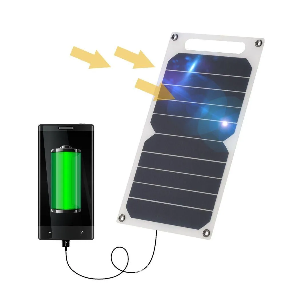 Solar Panels Output Current 1000Mah Panel Bank 5V 5W Charger Power Charging Usb For Mobile Drop Delivery Renewable Energy Products Dhl25