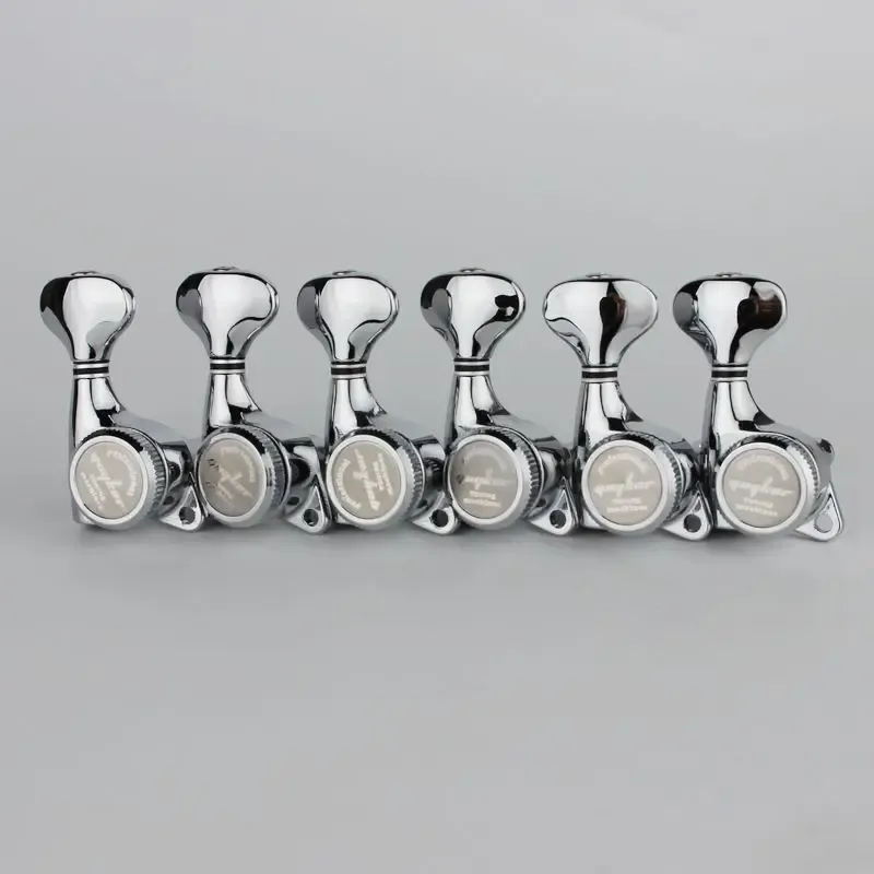 Kable Chrome Chrome Sier Lock Tunery sznurkowe elektryczne gitarę hine heads tuners