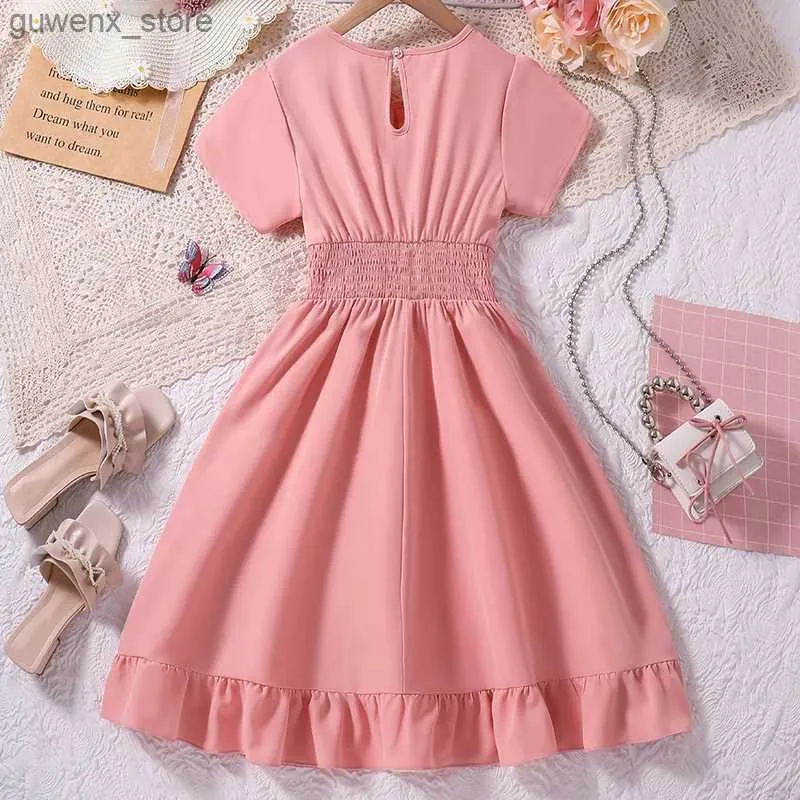 blue dress for baby girl Lillianne Off-Shoulder A-Line Mini Dress Pink main image 1