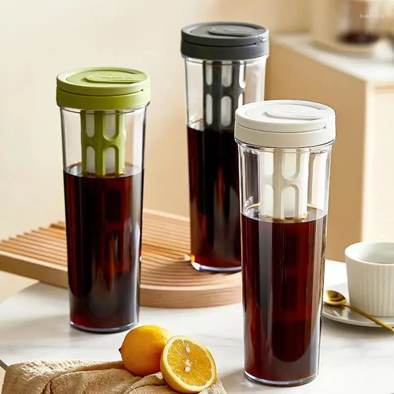 Cups Saucers 1L Saft Behälter Wasserflasche Kühlschrank Verwendung mit Deckel klarer Krug Aufbewahrung für Eismilch kalten Gebräu