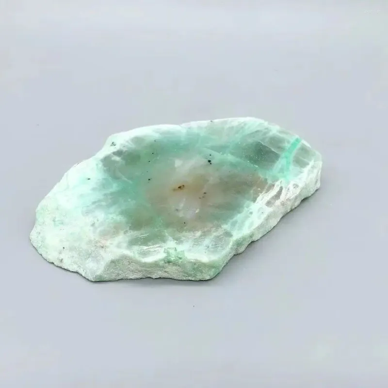 Dekorative Figuren 500-600g natürliche hochwertige grüne Mondstein raues Mineralproben Kristallsteinhandwerk Dekorieren Steine Heilung