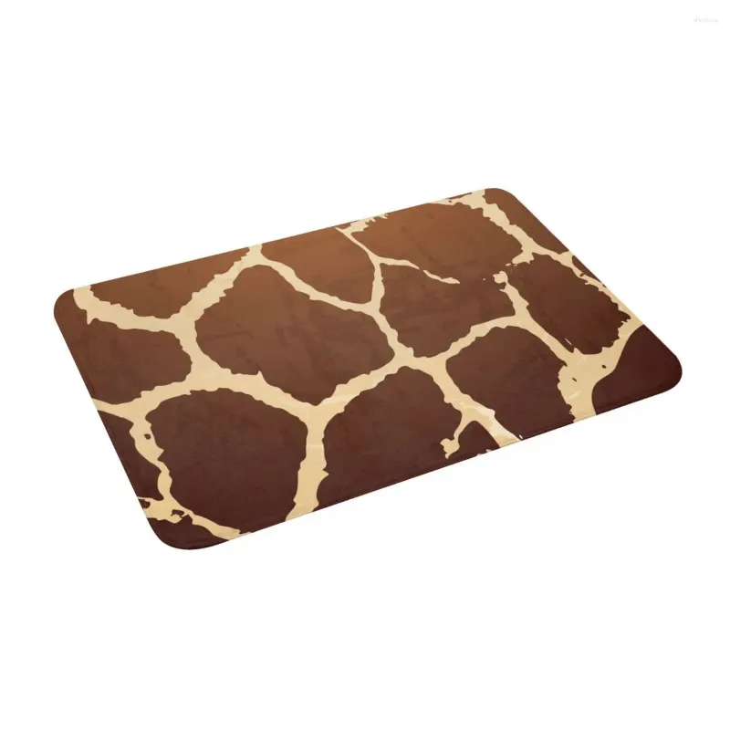 Carpets Giraffe Pattern 24" X 16" Non Slip Absorbent Memory Foam Bath Mat For Home Decor/Kitchen/Entry/Indoor/Outdoor/Living Room