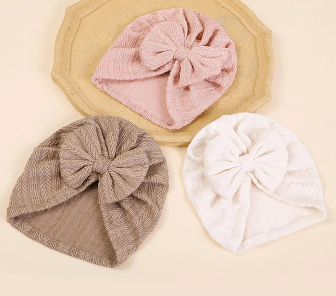 2022 Baby Turban Girls Cable Knit Head Wraps Kinder Mädchen Baumwollstirnband für Säuglingsbestandkappen Kleinkinder Kopfbedeckung Bulk Bündel4461628