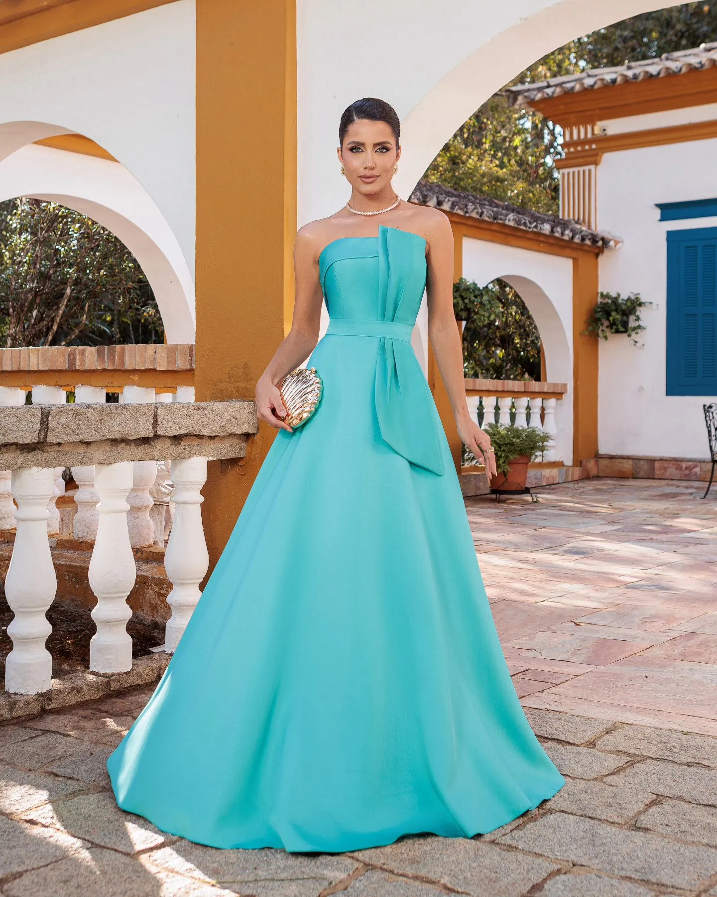 Strapless Tiffany Blue Satin A-Line Evening Gown - Floor Length Formal Dress  from Dhgate Evening Dresses - price 139.16