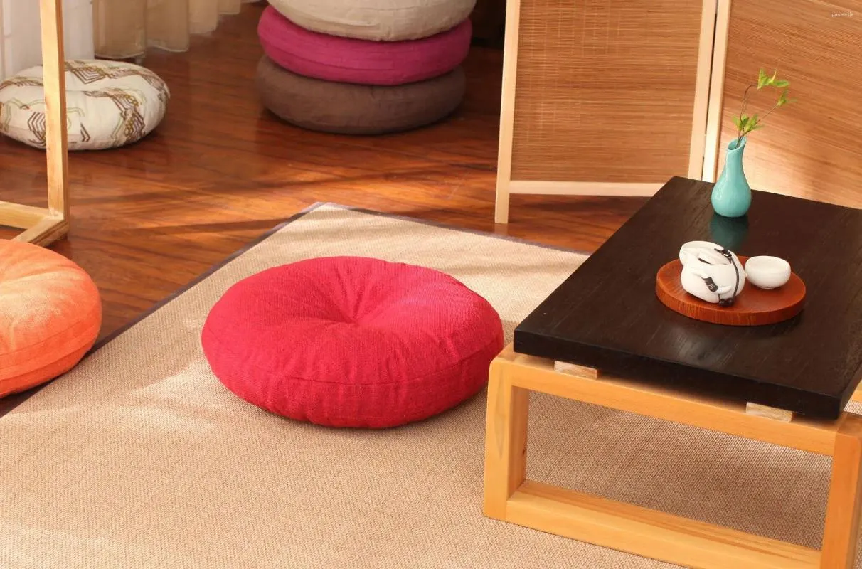 Travesseiro 1pcs japonês futon piso bloco para sentar cadeira pendurada de grama séssil séssil