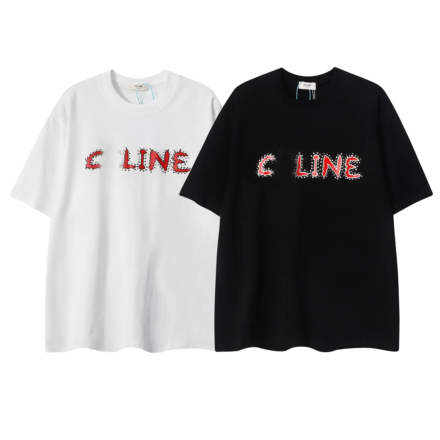 CE New Chest Logo Lettre à manches courtes Simple Casual Casual polyvalent pour hommes et femmes T-shirt Top Summer S-XL