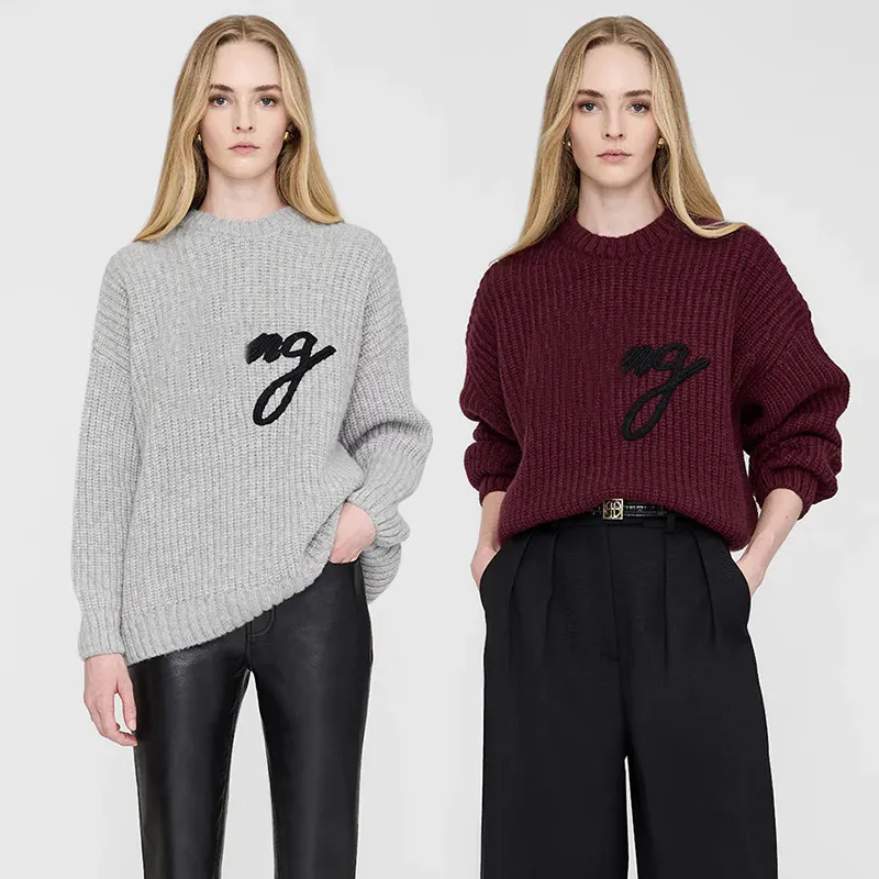 Aluime 24aw TN Designer Wool Knitted Rachel Zoe Sweater High 