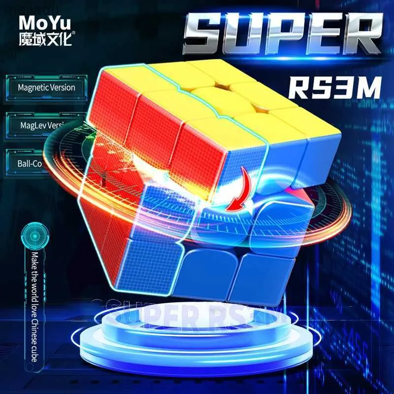 Magic Cubes Moyu Super RS3M 3x3 Magnetische magische kubus Maglev Ball Core SpeedCube 33 Professionele 3x3x3 Speed Puzzle Children Toys Cubo Magicol2404