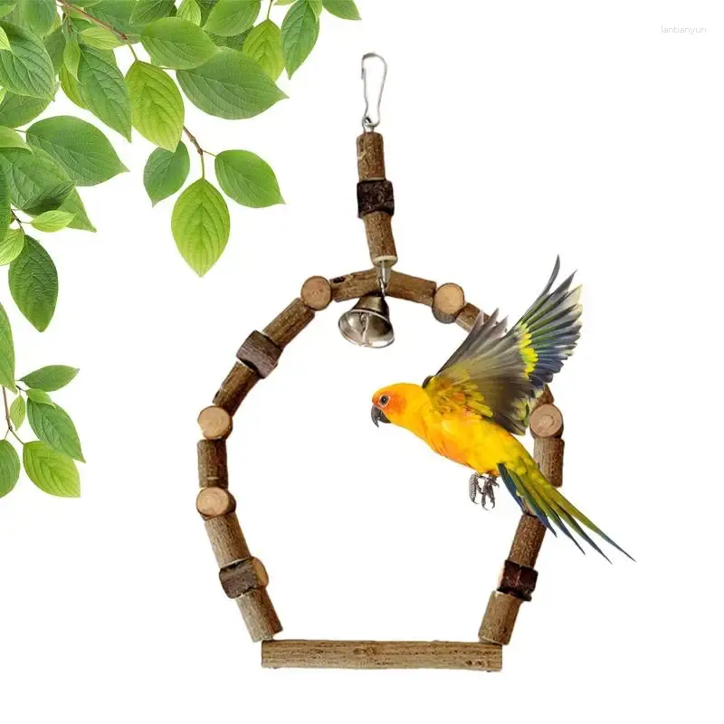 Andere vogelbenodigdheden staande speelgoed houten papegaai stick kooi kauwstandbol Convex textuurspeelgoed voor parakeet -accessoires
