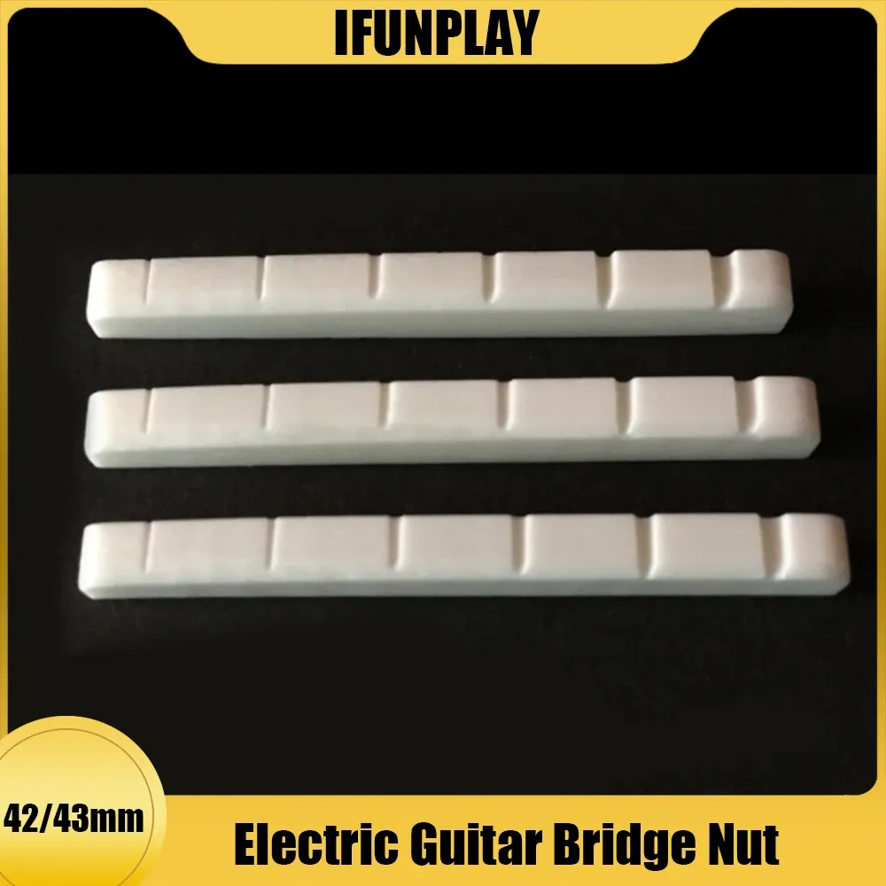 PEPS 10PCS GUITARE PARTIE 42MM / 43 mm Écrou de pont osseux pour 6 cordes St TL ACCESSOIRES DE GUITARRA ELECTRICAL GUITARRA