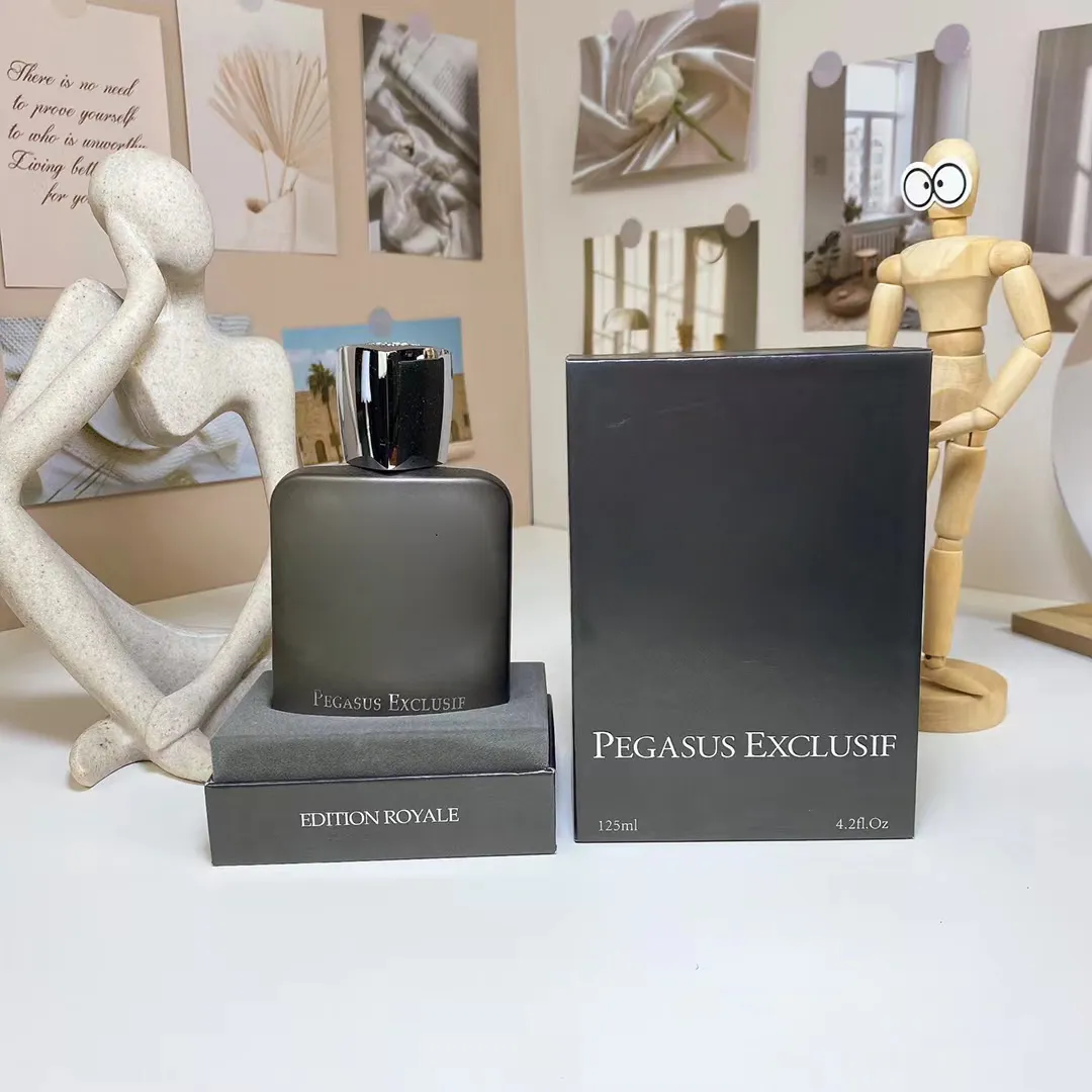 Parfum de vente pour hommes pegasus exclusif Cologne 125 ml 4.2 fl.oz edp pulvérisation naturelle parfum mâle cadeaux de la Saint-Valentin de la Saint-Valentin