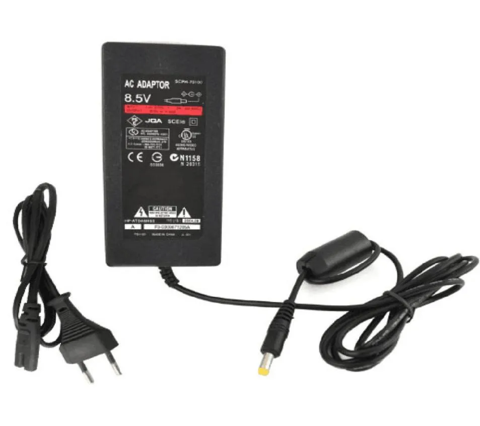 EU -plug AC AC -adapter Lader Kabel Kabel Supply voor PS2 Console Slim Black6619031