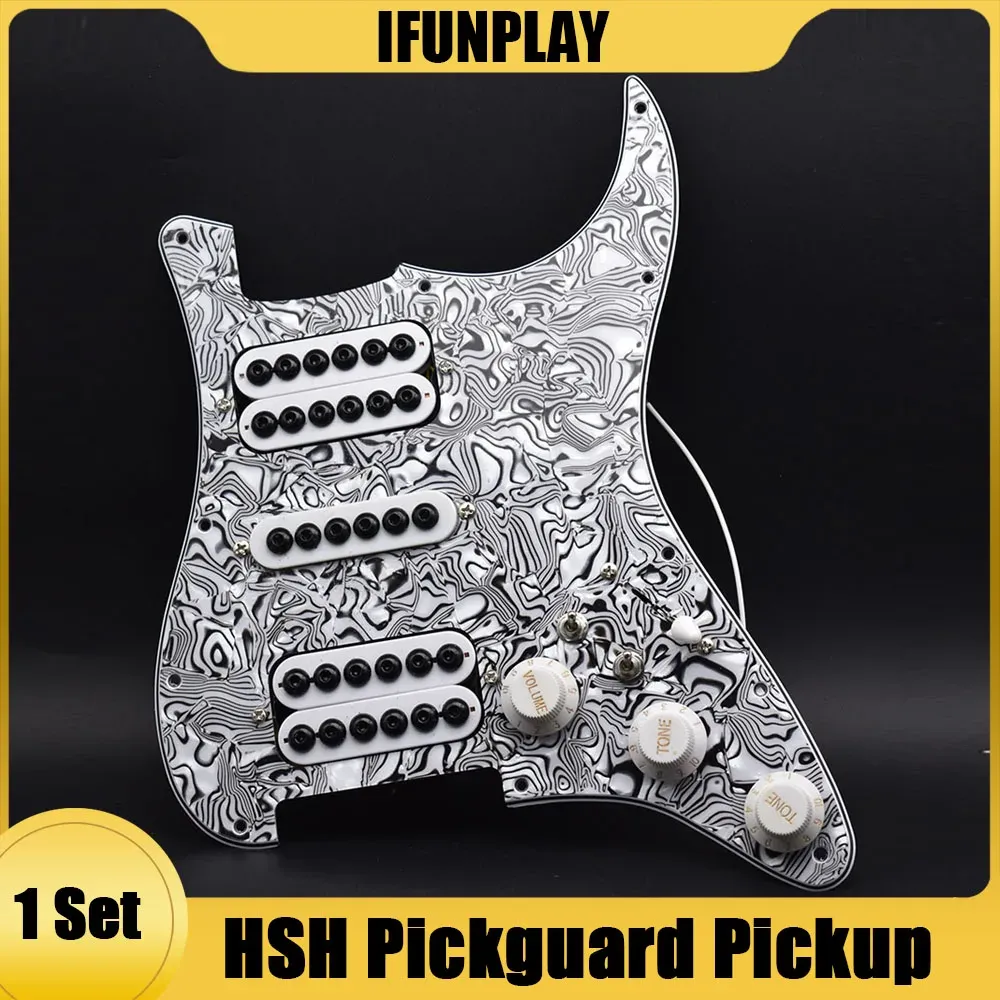 Kablar HSH 3Ply Electric Guitar PickGuard Humbucker Pickup med enskuren omkopplare