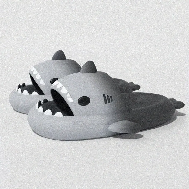 صيف المنزل نساء shark slippers مضادة للانكلى إيفا ألوان صلبة زوجين للآباء في الهواء الطلق بارد داخلي الأسرة المعيشية المضحكة