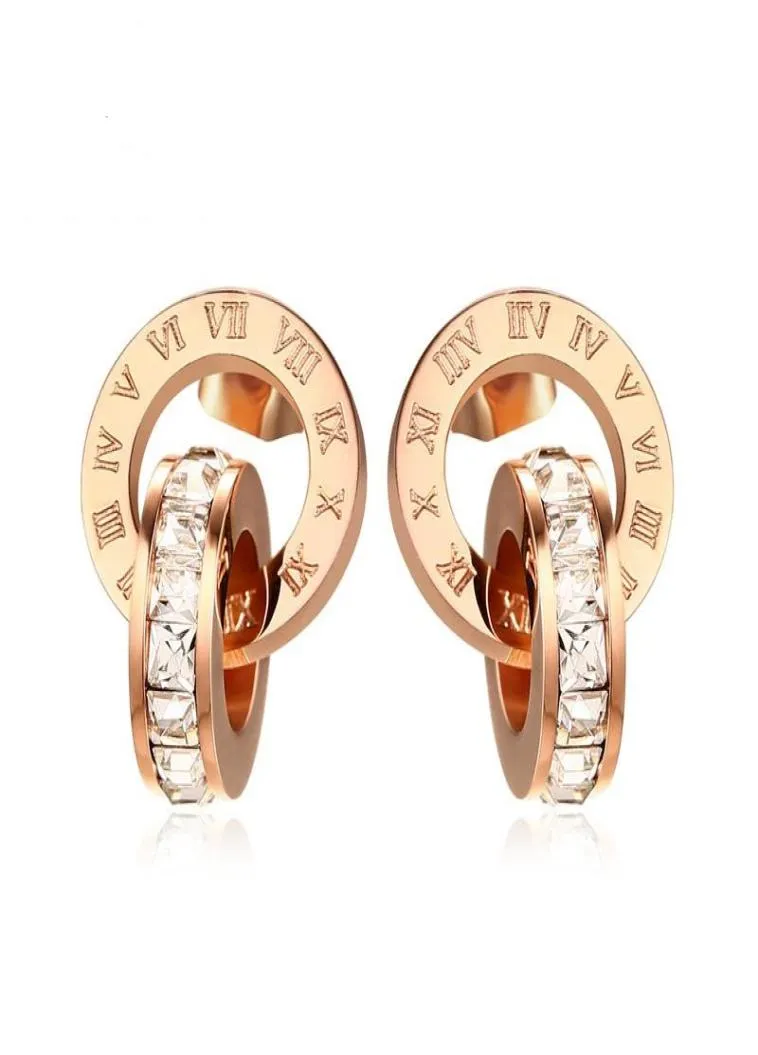 Rose Gold Color Fashion simple Lady039s Boucles d'oreilles à glands