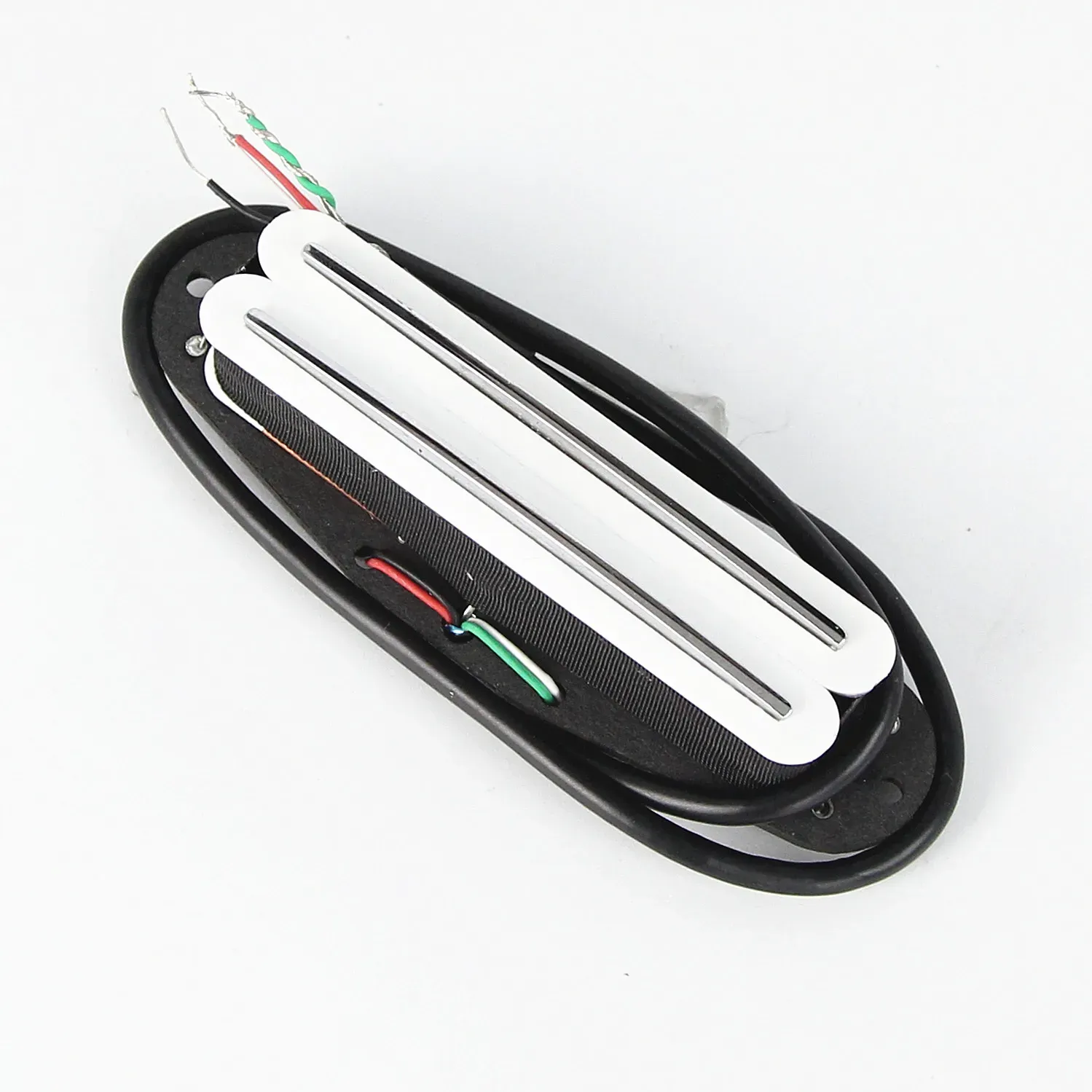 Cables FLEOR 1PC Alnico 5 Dual Hot Rails Humbucker Pickup Neck White for Electric Guitar Parts