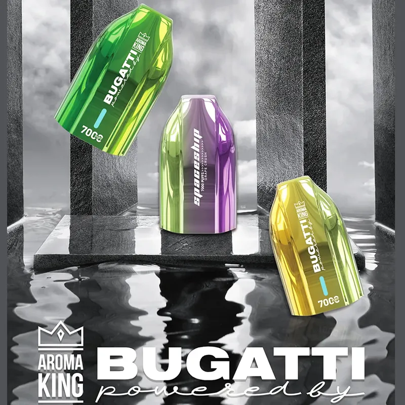 2024 New Arrived Aroma King Bugatti 7000 Puffs 18 Fruity Flavors 15ml E-Liquid 500mAh Battery Electronic Cigarette Disposable Vape Al Jnr Tornado ODM/OEM