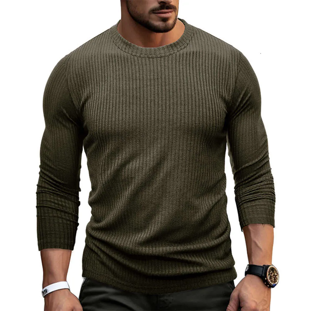 Autumn and Winter New Amikaki Long Sleeved Round Neck T-shirt for Men, American Style Base Shirt for Men