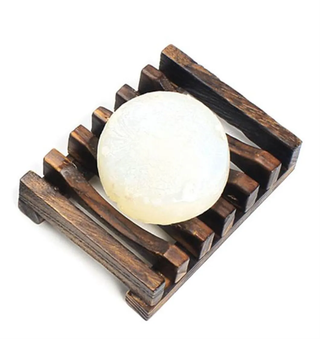 Plats de savon en bambou Contexte de plaque de rangement en bois Conteneur de boîte à plaque de baignoire salle de bain 5449271