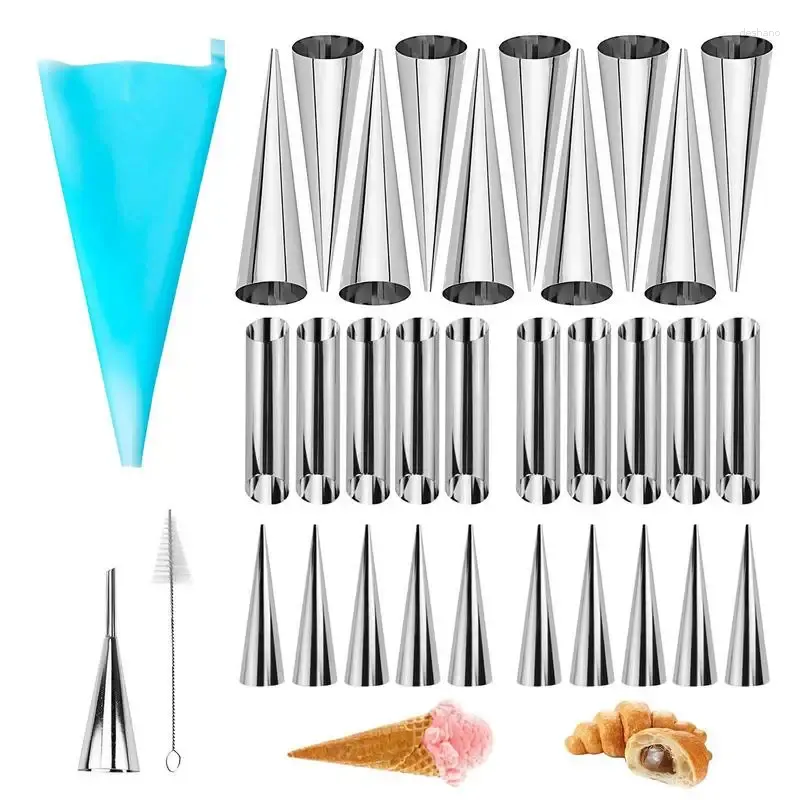 Baking Tools Stainless Steel Cannoli Forms Kitchen Tool Non-stick Pastry Making Mold Cookie Desser Croissant Kit For