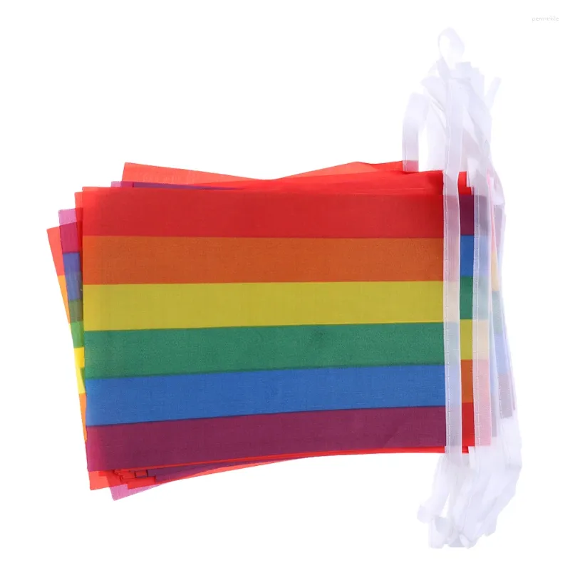 Decoração do partido 38pcs 14x21cm Bandeira colorida Banner gay colorido