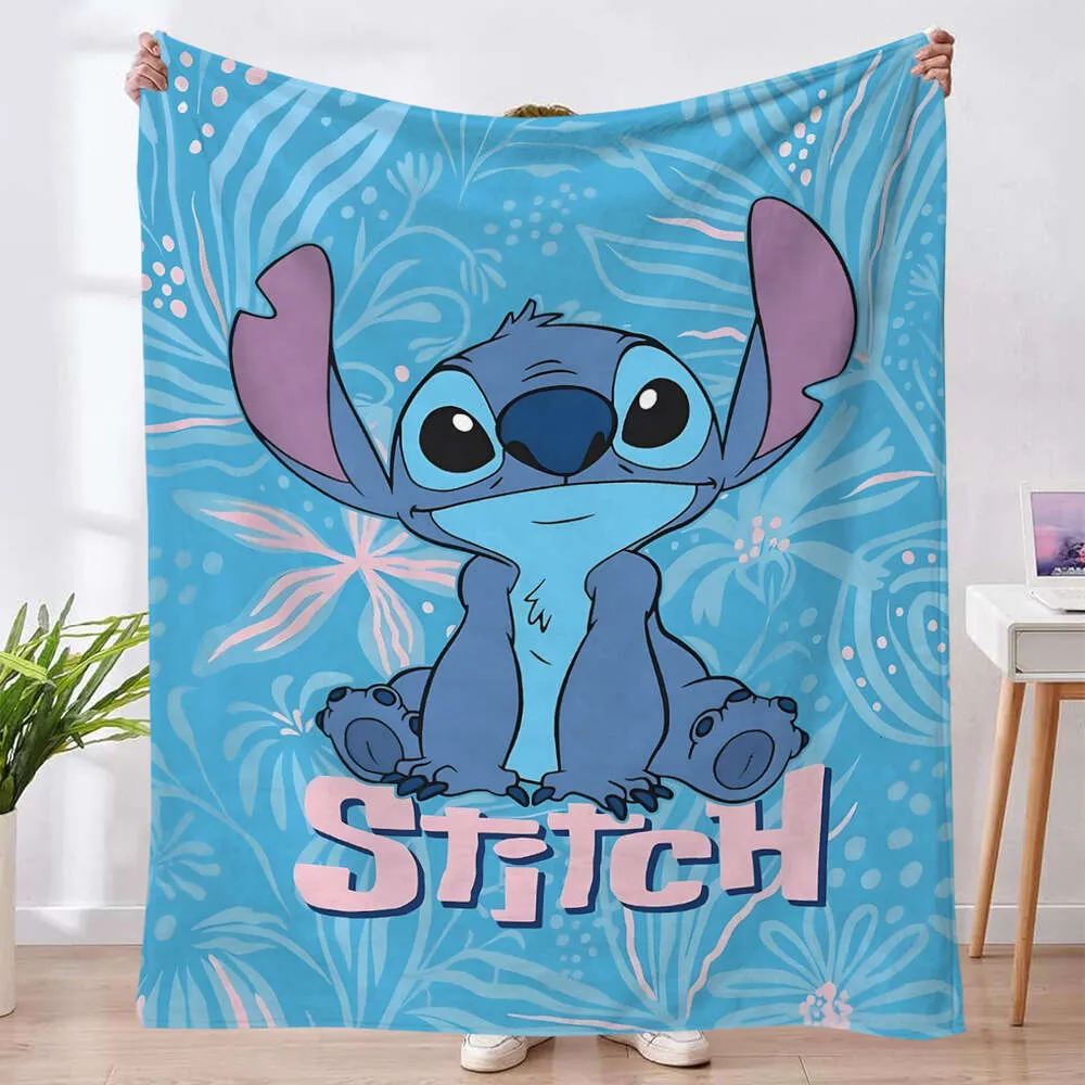 French plush blanket Stitch series digital printed plush blanket home and office nap blanket autumn and winter flannel blanket Best quality