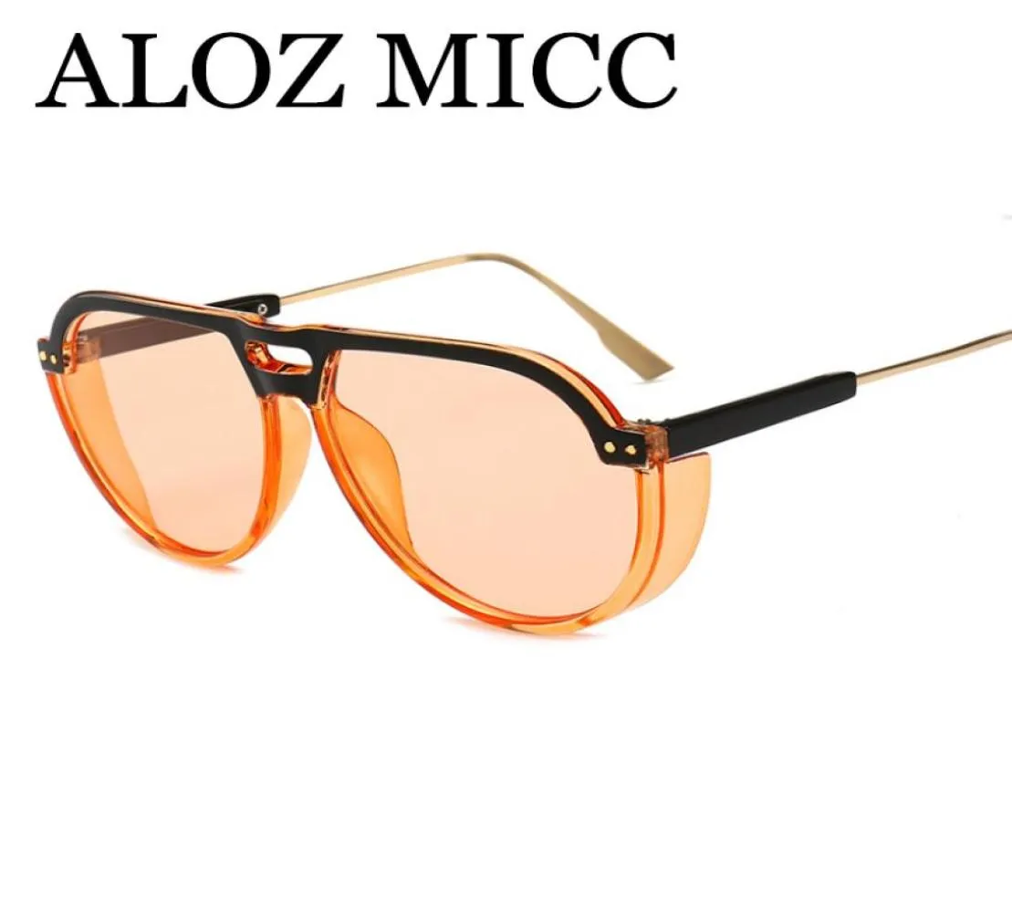 Aloz Micc Fashion Steam Punk Sunglasses Мужчины Женские бренд дизайнер роскошные солнцезащитные очки для женских монет UV400 A5873958515